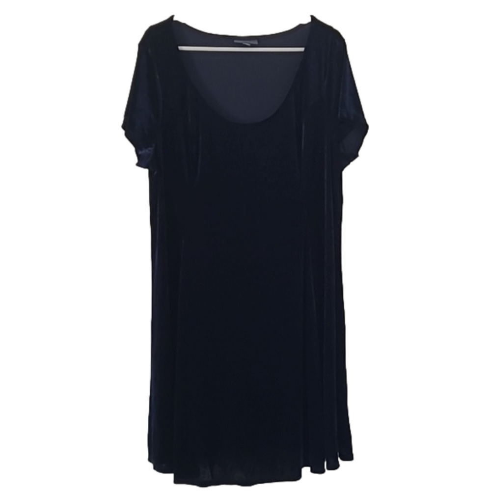 Modcloth Black Velvet Midi Dress